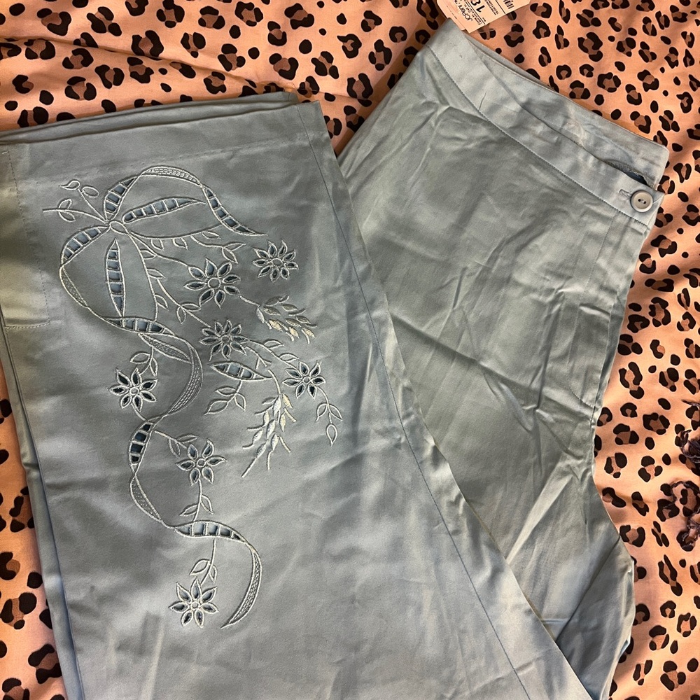 Worthington Light Blue Wide Leg Pants